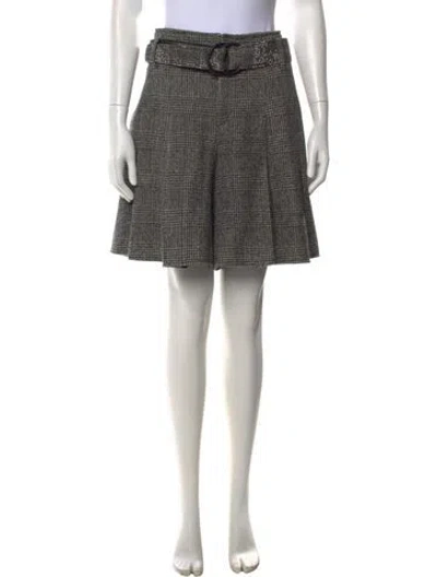 Pre-owned Ermanno Scervino Virgin Wool Mini Shorts In Black