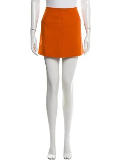 Pre-owned Ermanno Scervino Virgin Wool Mini Skirt In Orange