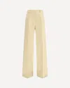 Ermanno Scervino Virgin Wool Palazzo Trousers In Yellow