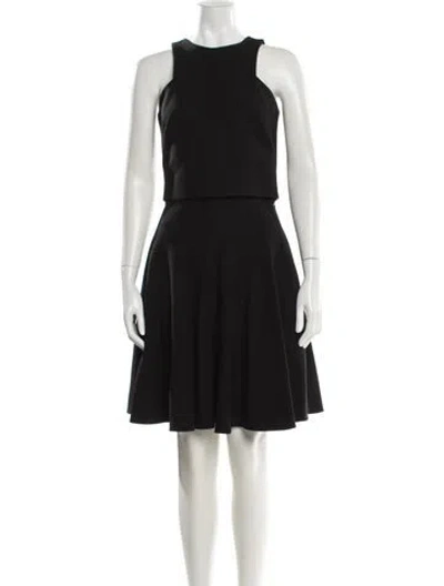 Pre-owned Ermanno Scervino Virgin Wool Skirt Set In Black