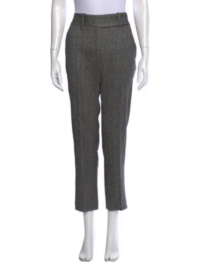 Pre-owned Ermanno Scervino Virgin Wool Straight Leg Pants In Black