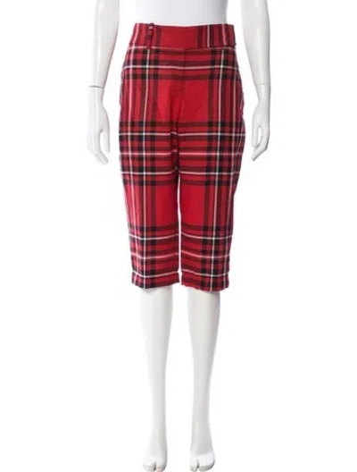 Pre-owned Ermanno Scervino Virgin Wool Straight Leg Pants In Red