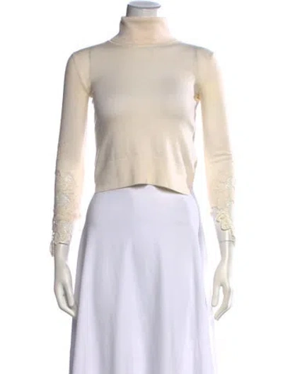 Pre-owned Ermanno Scervino Virgin Wool Turtleneck Sweater In Neutrals