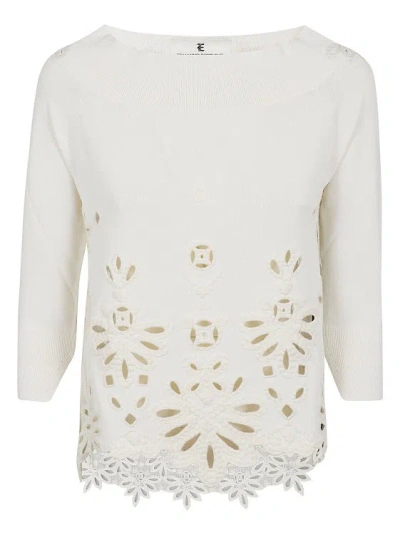 Ermanno Scervino Viscose Blend Sweater In White