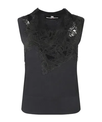 Ermanno Scervino Viscose Blend Top With Lace