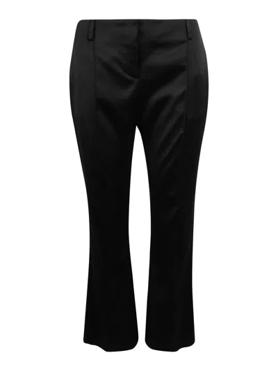 Ermanno Scervino Viscose Flared Trousers In Black