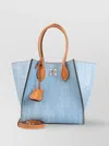 Ermanno Scervino Viscose Shoulder Bag Denim Print In Blue