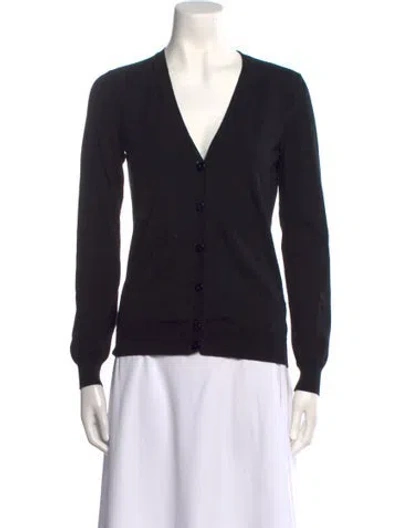 Pre-owned Ermanno Scervino V-neck Sweater In Black