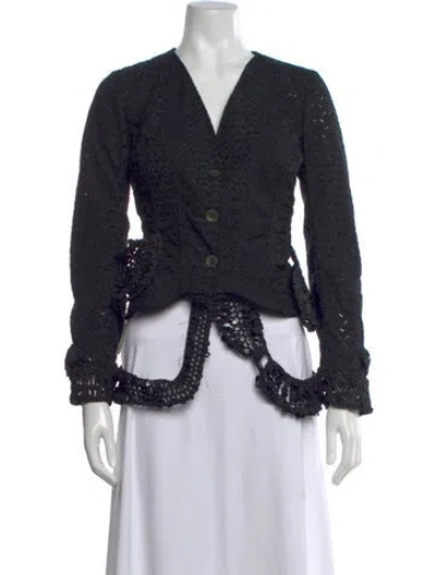 Pre-owned Ermanno Scervino V-neck Sweater In Black
