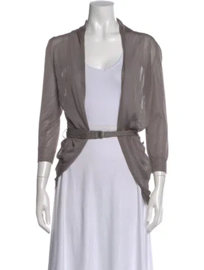 Pre-owned Ermanno Scervino V-neck Sweater In Gray