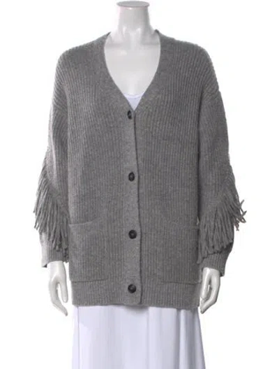 Pre-owned Ermanno Scervino V-neck Sweater In Gray
