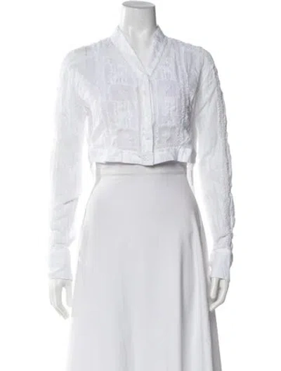 Pre-owned Ermanno Scervino V-neck Sweater In White