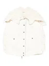 Ermanno Scervino Voluminous Parka With Oversized Collar In White