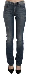 Ermanno Scervino Blue Washed Boot Cut Casual Denim Pants Jeans In Blue