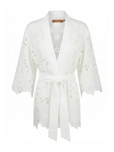 Ermanno Scervino White Cotton Kimono