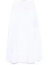 Ermanno Scervino Cotton Long Skirt Embroidered Waistband