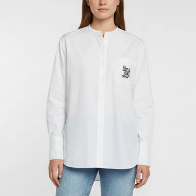 Pre-owned Ermanno Scervino White Embroidered Detail Cotton Button Up Shirt S