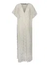 Ermanno Scervino Long Macrama Lace Cardigan With A V-neckline