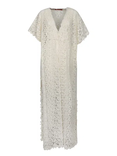ERMANNO SCERVINO WHITE MACRAMÃ© DUSTER COAT