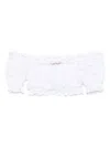 Ermanno Scervino Lace Cotton Cropped Top With Off-the-shoulder Design