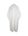 ERMANNO SCERVINO WHITE OVERSIZED SHIRT DRESS WITH LACE