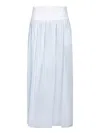 Ermanno Scervino White Poplin Long Skirt In White