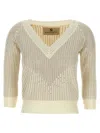 Ermanno Scervino Rhinestone Sweater Sweaters And Cardigans In White