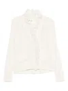 Ermanno Scervino Lace Trim Cashmere Cardigan Featuring Pockets In Neutral