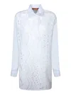 Ermanno Scervino White Sangallo Overshirt In White