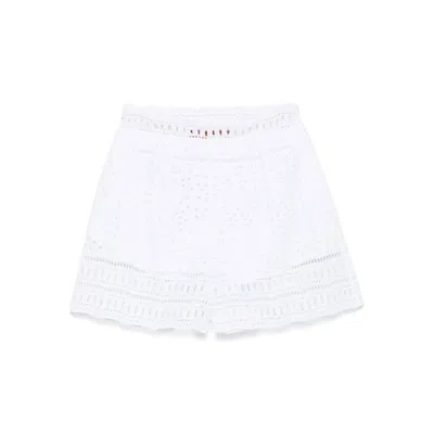 ERMANNO SCERVINO WHITE SHORTS