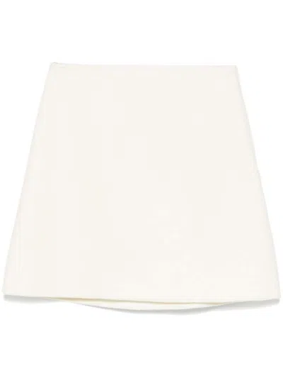 ERMANNO SCERVINO WHITE WOOL MINI SKIRT