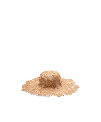 Ermanno Scervino Wide-brimmed Hat In Nude