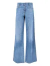 Ermanno Scervino Denim Trousers With Belt Loops In Blue