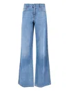 Ermanno Scervino Denim Trousers With Belt Loops In Blue