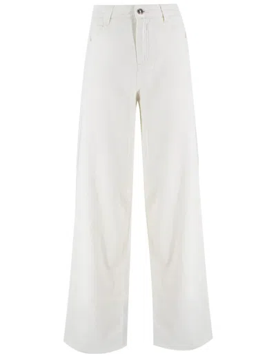 Ermanno Scervino Wide-leg High-waist Jeans In White