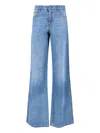 Ermanno Scervino Denim Trousers With Belt Loops In Blue