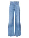 Ermanno Scervino Denim Trousers With Belt Loops In Blue