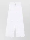 Ermanno Scervino Wide Leg Lace Trousers With Sheer Crochet Detailing