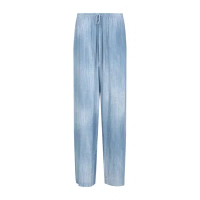 Ermanno Scervino Pressed-crease Tailored Trousers In Blue