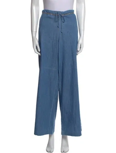 Pre-owned Ermanno Scervino Wide Leg Pants In Blue