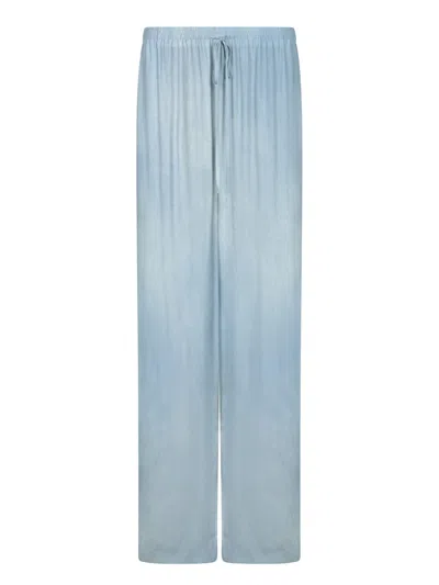 Ermanno Scervino Wide Leg Pants In Blue