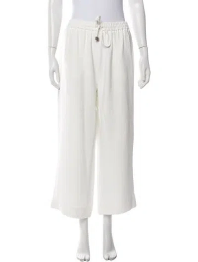 Pre-owned Ermanno Scervino Wide Leg Pants In White
