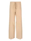 Ermanno Scervino Wide-leg Trousers In Lightweight Fabric In Gold
