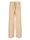 Ermanno Scervino Wide-leg Trousers In Lightweight Fabric In Nude