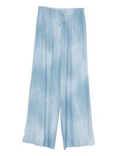Ermanno Scervino Wide Leg Trousers In Blue