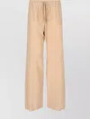 Ermanno Scervino Wide-leg Trousers In Lightweight Fabric In Neutral