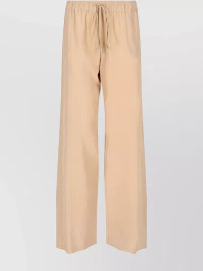 Ermanno Scervino Wide-leg Trousers In Lightweight Fabric In Neutral