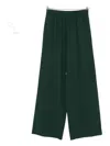 Ermanno Scervino Wide-leg Trousers In Soft Green Viscose Blend In Green
