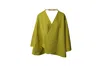 Ermanno Scervino Wide Sleeve Cape-coat In Yellow Wool In Yellow
