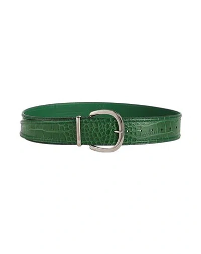 Ermanno Scervino Woman Belt Green Size 34 Leather